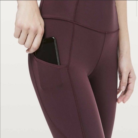 Lululemon Fast & Free *Reflective* Crop 19” - Dark Adobe/Pelt - Picture 7 of 14